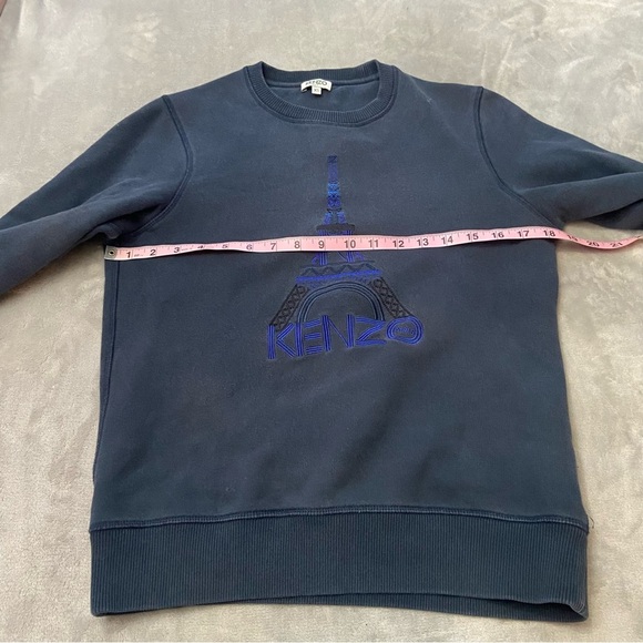 Kenzo embroidered Eiffel Tower logo pullover crewneck sweatshirt 4151 - Picture 6 of 11